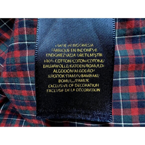 Ralph Lauren Big Boys 100% Cotton Button-Down Plaid Preppy Shirt Sz XL 18-20 - Picture 5 of 5